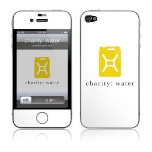  GelaSkins Charity Water Logo On White for iPhone 4